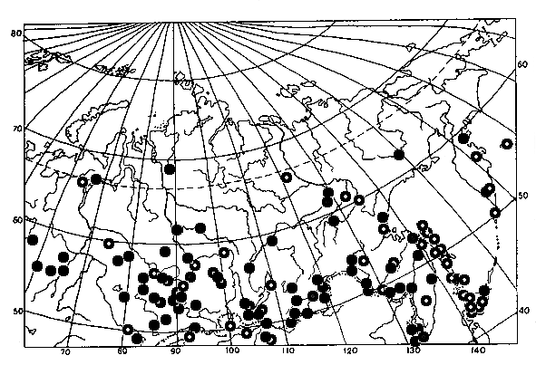 Dolichovespula saxonica, distribution map