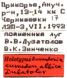 Holotype labels, color image